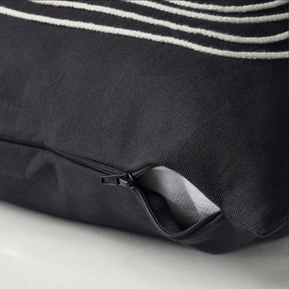 NWT Ikea BRUNBRÄKEN Cushion cover, black/white, 20x20 " - Picture 3 of 7